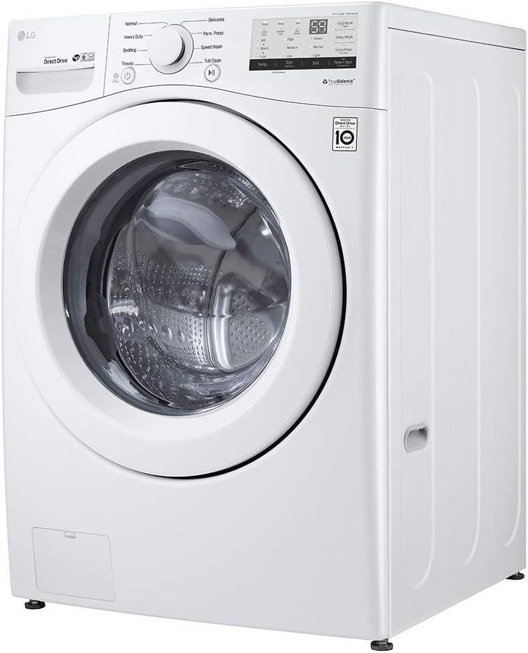 LG WM3400CW 4.5cuft Front-Load Washer – High-Efficiency, LoDecibel™ Quiet Operation, 6Motion™ Technology, White