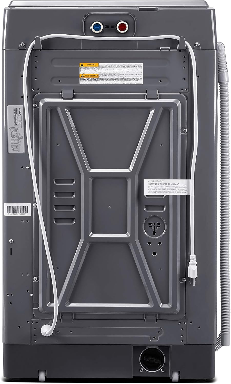 COMFEE’ 1.6 Cu.ft Portable Washing Machine, 11lbs Capacity Fully Automatic Compact Washer with Wheels, 6 Wash Programs Laundry Drain Pump, Ideal for Apartments, RV, Camping, Magnetic Gray