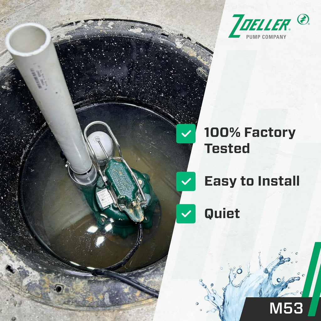 M53 Mighty-mate Submersible Sump Pump, 1/3 Hp